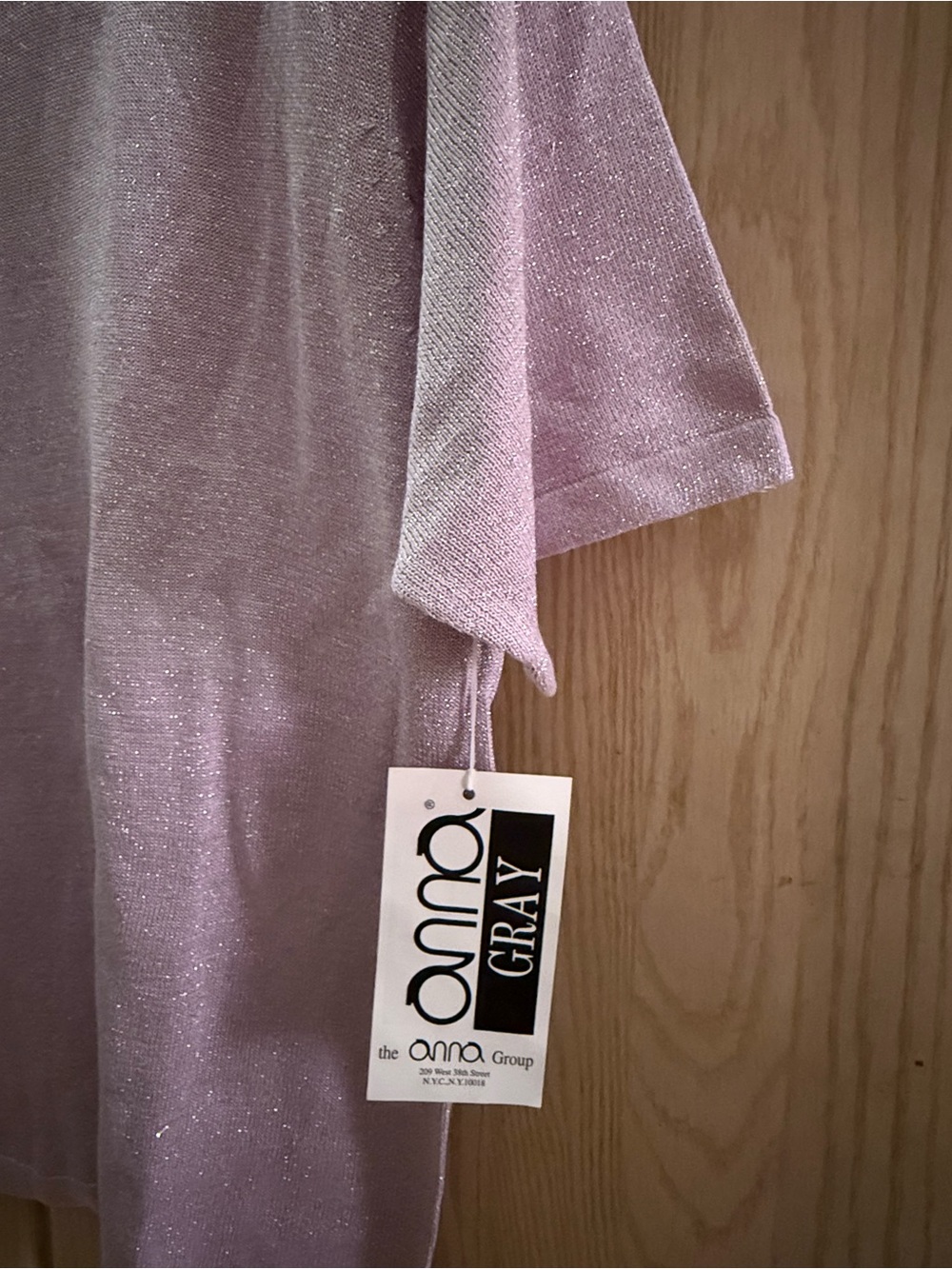 Lavender Shimmer Short Sleeve Top - Picture 2 of 4